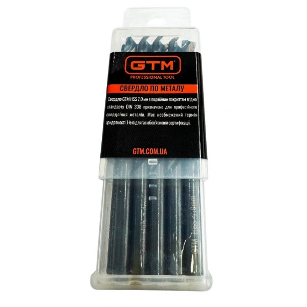 Фото - Сверло GTM 7,0мм HSS 10 шт. с двойным покрытием (EM2-070K)